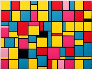 pop art wallpaper background in blue, yellow, pink and red hues