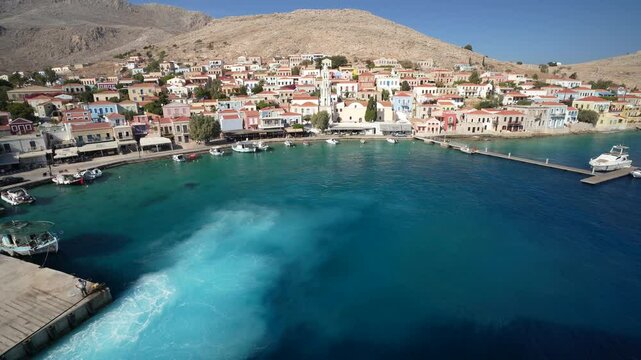 shore of Symi , greek island ambiance