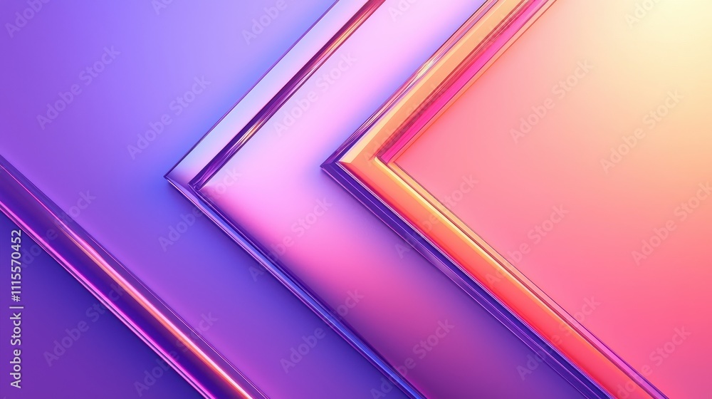 Poster colorful abstract lines creating modern design elements in gradient background