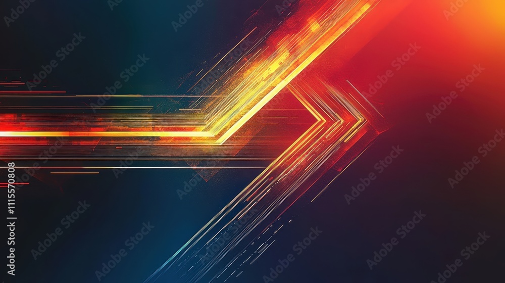 Poster dynamic abstract background with colorful lines and light effects for modern design projects