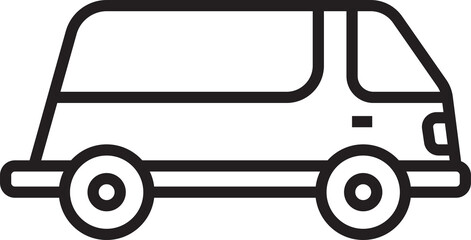 Van Line Icon Illustration