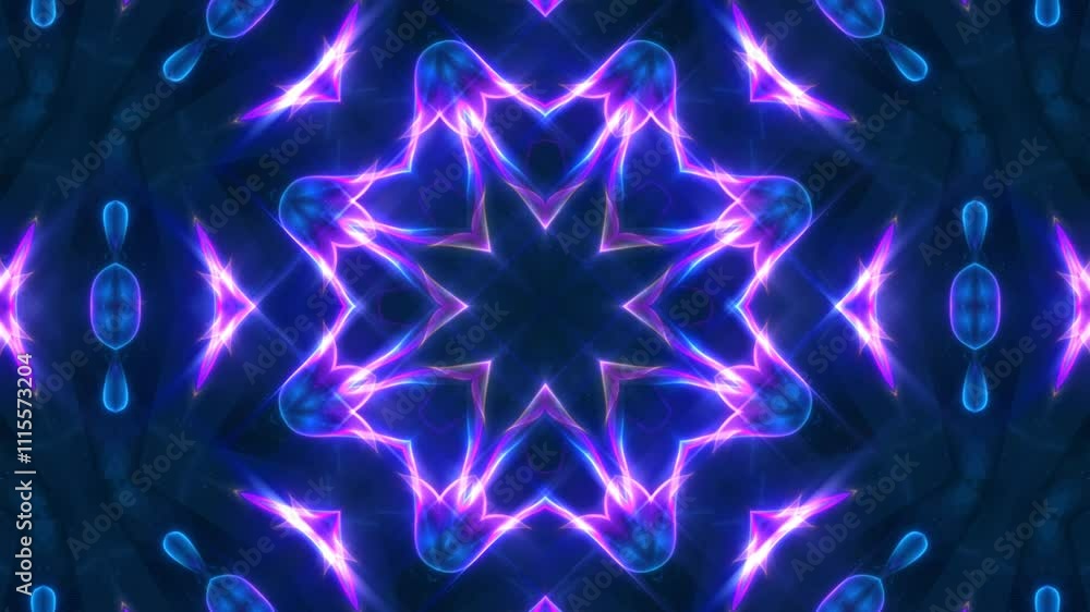 Canvas Prints psychedelic kaleidoscope motion graphic, 4k abstract colorful mandala loop