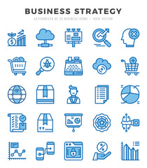 icons set. Business Strategy for web. app. vector illustration.