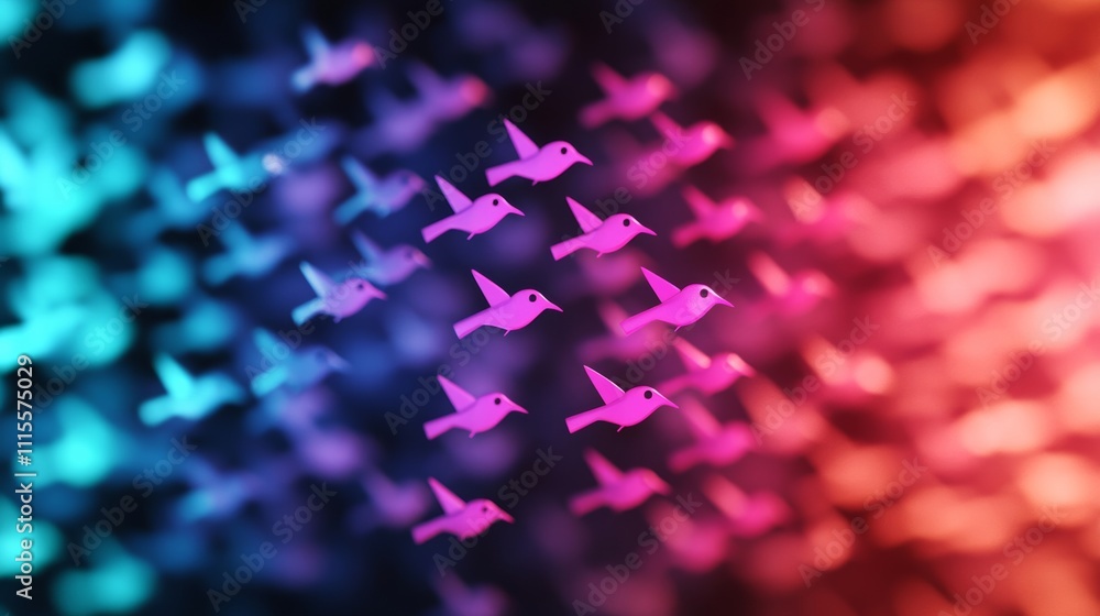 Poster a diagram illustrating the mutation of the avian flu virus, with colorful arrows showing its transit