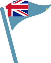 Tuvalu Flag free flown Rounded icon