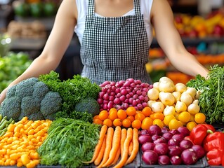 Vibrant Farmers Market Produce Display 