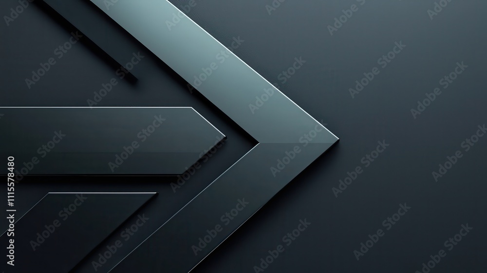 Poster abstract geometric background with sharp angles and sleek lines in dark tones