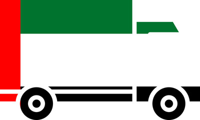 Truck Icon of United Arab Emirates Flag