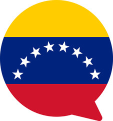 Fototapeta premium Venezuela Falg on Chat Icon