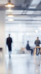 Fototapeta premium Blurred Office Background with Negative Space and Minimalist Atmosphere