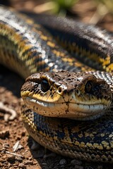 Obraz premium close up of a python view are rare and colored beautiful
