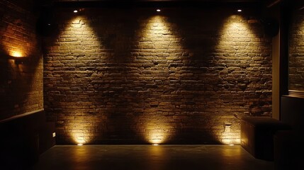 The Brick Wall with Lighting