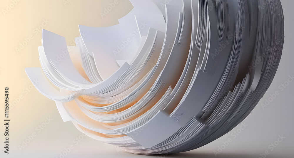 Poster 3d render of abstract detailed shape. dynamic futuristic background.