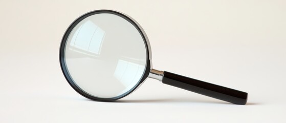 Magnifying Glass on White Background Representing Recruitment and Talent Search