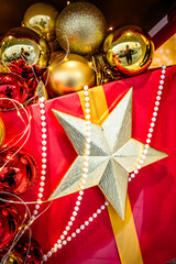 typical christmas decoration - baubles - photo