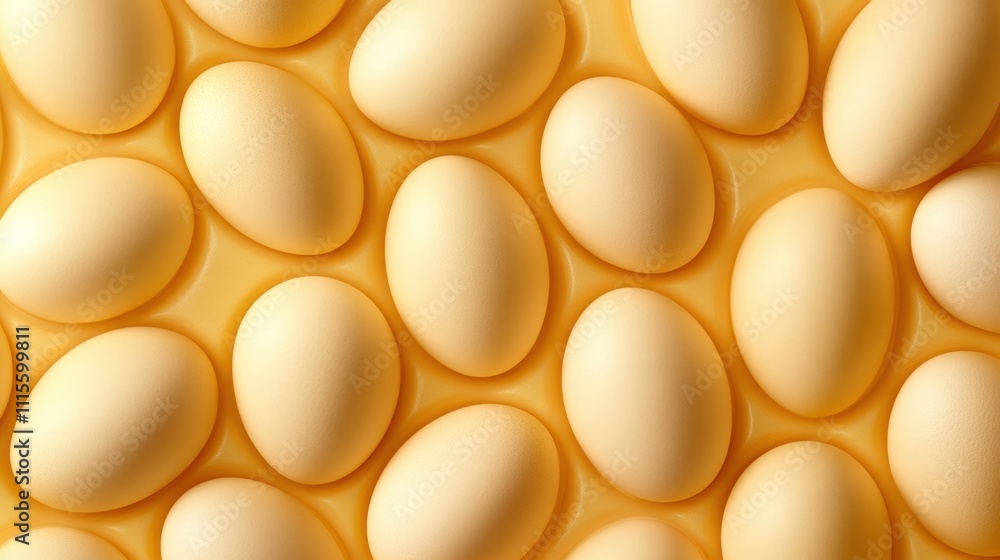 Aufkleber eggs arranged in a seamless pattern create a visually appealing texture, ai