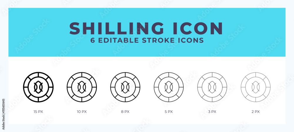 Poster shilling stroke icon for web. mobile apps and ui.