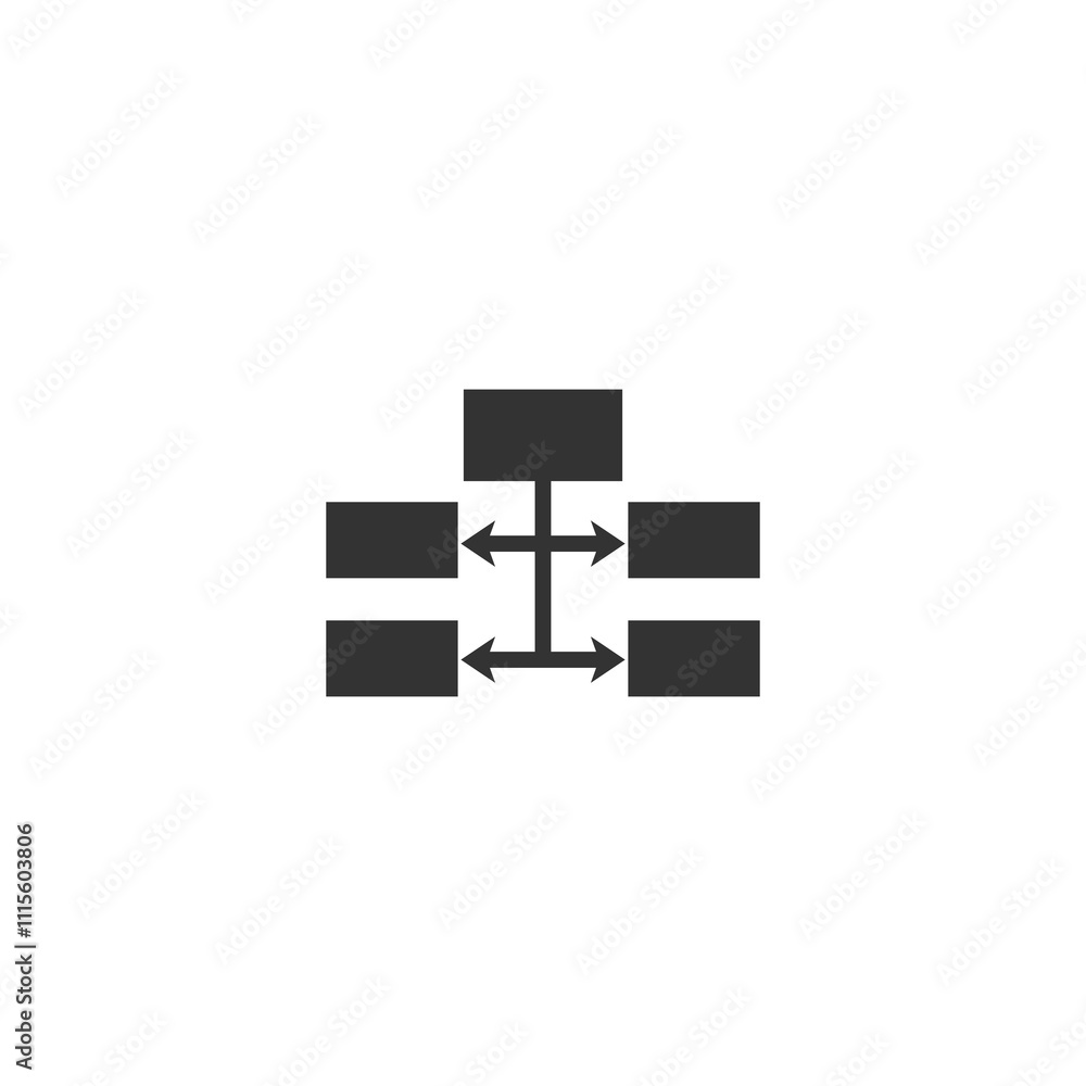Poster flow chart icon isolated on transparent background
