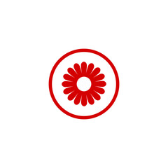 Flower icon isolated on transparent background