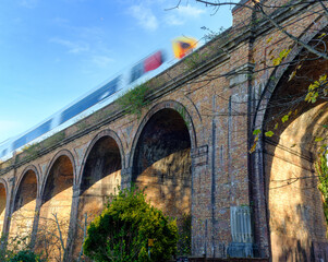 Fototapeta premium Viaduct railway in Poole, England