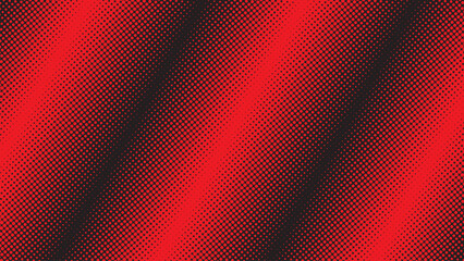 Circular red halftone with black background