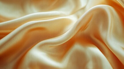 Fototapeta premium Abstract gold satin background of luxurious fabric. soft gentle waves of fabric. The golden texture of the fabric.