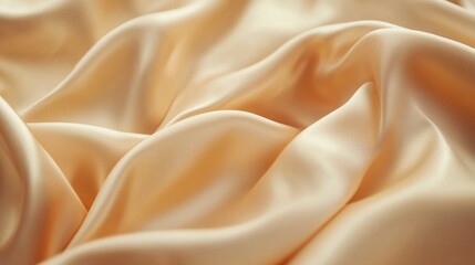 Obraz premium Abstract gold satin background of luxurious fabric. soft gentle waves of fabric. The golden texture of the fabric.