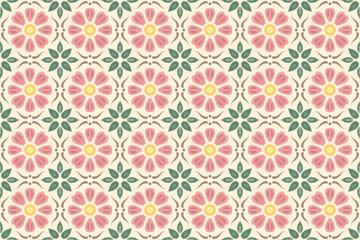 Water Color Flowers Seamless Pattern