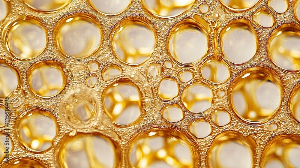 Poster many bubbles circles macro background. close up background.