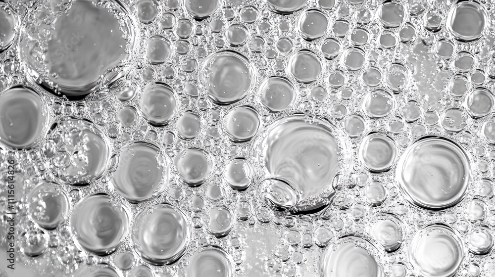 Poster many bubbles circles macro background. close up background.