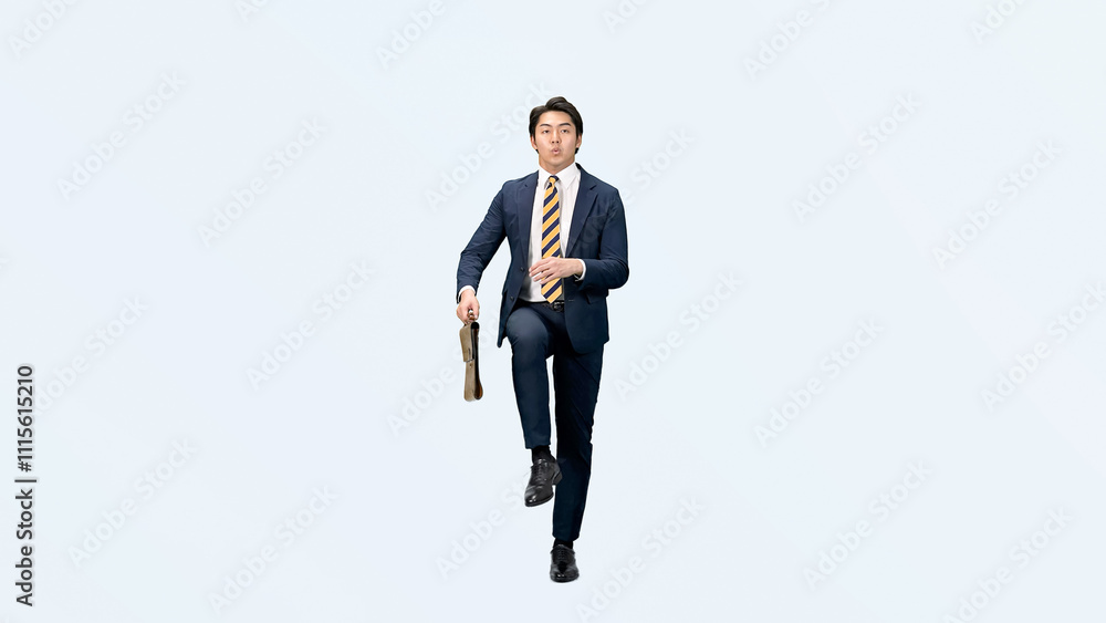 Poster ダンス、ビジネスマン、男性、踊る、ビジネス、歩く、ダンサー、ビジネスパーソン、全身、バッグ、カバン、会社員、サラリーマン、日本人、スーツ、切り抜き、コピースペース、踊り、ステージ、パフォーマンス、営業、演技、通勤、企業、リズム、音楽、アクション、アクティブ、元気、忙しい、慌てる、転職、就職、セールスマン、経営、人材、笑顔、ポジティブ、チャレンジ、挑戦、成功、ステップ、出張、外回り、仕事、白バック、