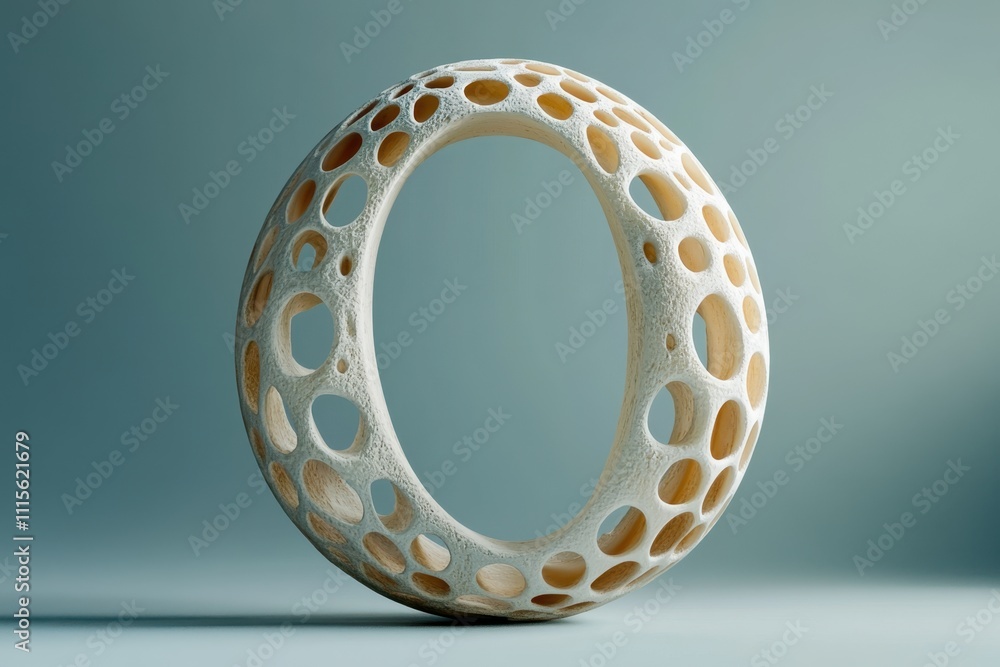 Poster a white object with a hole in the middle of it
