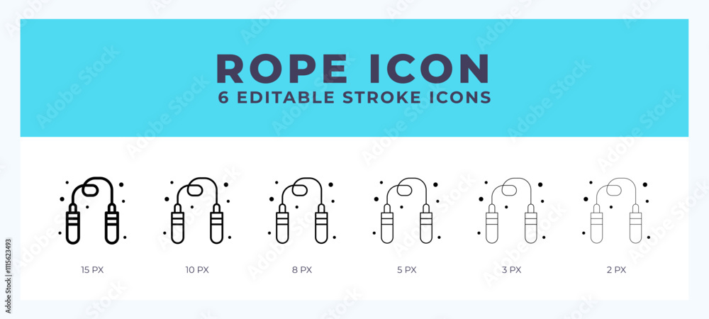 Aufkleber rope icon set with different stroke. vector illustration with editable stroke.