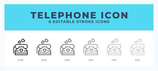 Telephone line icon vector illustration in trendy style.