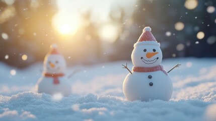 Fototapeta premium The Snowman in Winter Wonderland