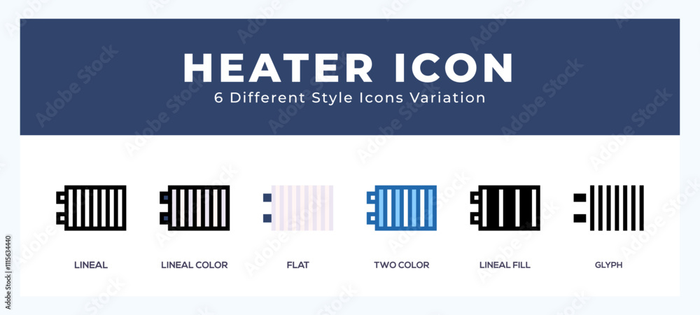 Poster heater icon for web. mobile apps and ui.