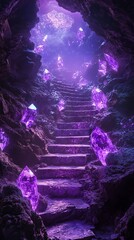 Fototapeta premium Enchanted Purple Cave Crystals