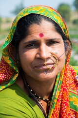 Portrait of rural women in traditional clothes.