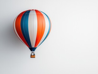 Fototapeta premium Colorful Hot Air Balloon Against Minimalist Background