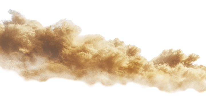 Cloud of Dust With Textured Appearance Isolated on Transparent Background