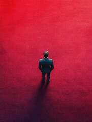 Obraz premium Man on Red Carpet