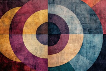 Wall mural circular design