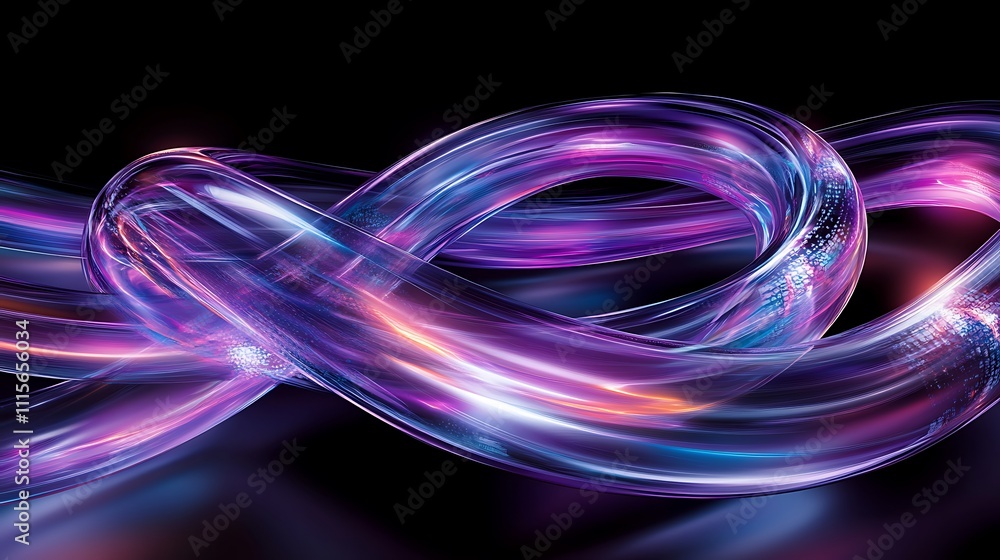 Aufkleber abstract colorful light waves twisting in artistic background with motion and energy effect
