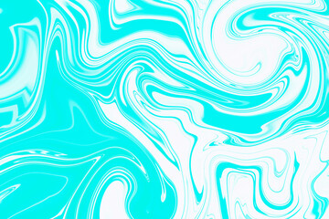 Abstract background of blue and white color from twirling waves. Background for design. Marble ink colorful. Can be used for background or wallpaper. Good for design or logo background or backdrop.