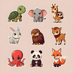 Fototapeta premium Cartoon Animal Ai Image