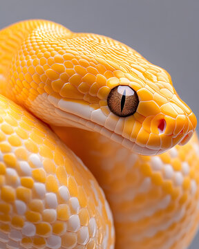 Captivating reptile skin exploring the texture of a yellow python studio close-up macro photography environment nature concept