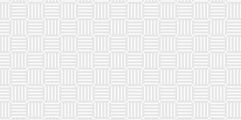 Fototapeta premium Minimal vector diamond textile diamond fabric square geometric pattern. white and gray color overlap creative triangle rough overlapping texture fabric canvas pattern background.