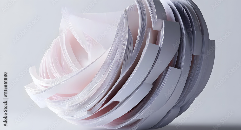 Poster 3d render of abstract detailed shape. dynamic futuristic background.