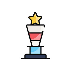 Film Award Trophy vector icon