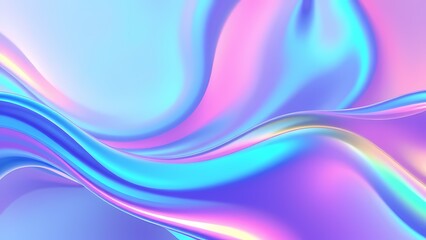 Fototapeta premium Abstract blue and purple liquid wavy shapes futuristic banner. Glowing retro waves vector background. Generative AI